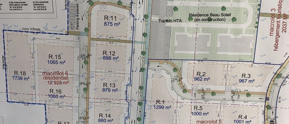 Terrain de 1 299 m² à Tourbes (34120)