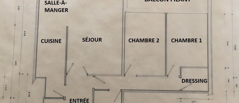 Appartement 3 pièces de 69 m² à Paris (75019)