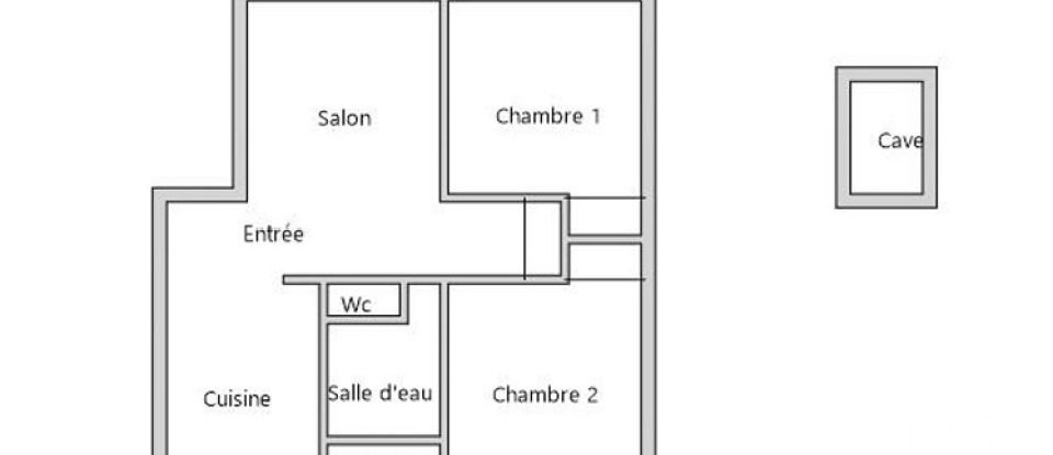 Apartment 3 rooms of 56 m² in Grenoble (38100)