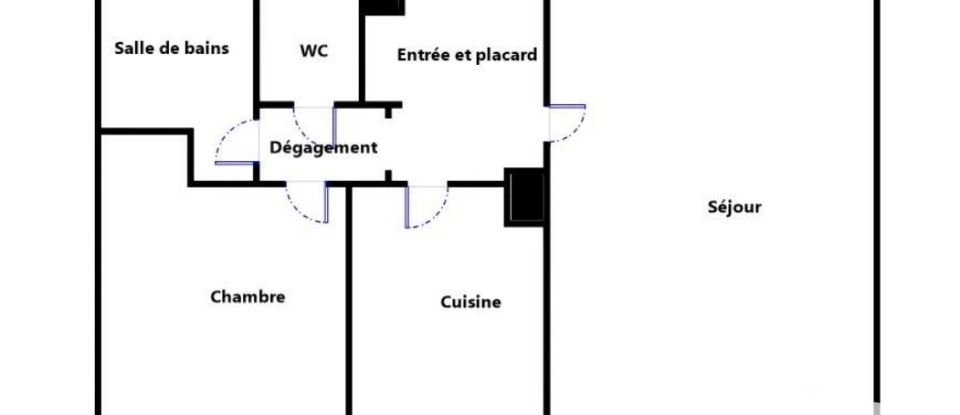 Appartement 2 pièces de 55 m² à Paris (75019)