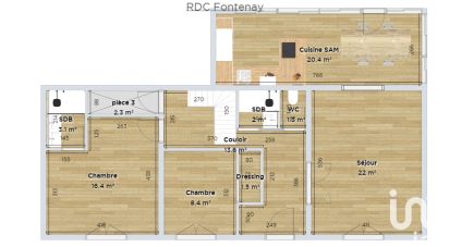 Maison traditionnelle 5 pièces de 90 m² à Fontenay-sur-Eure (28630)