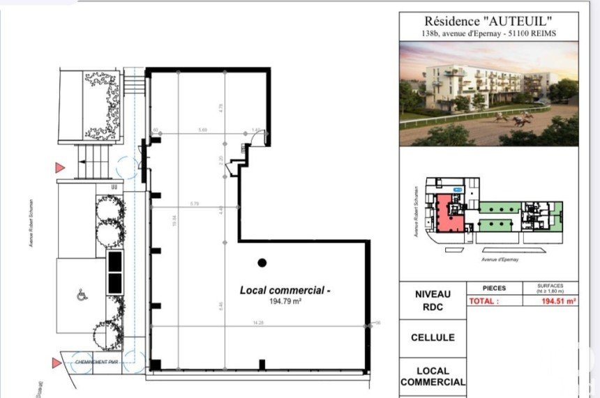 Appartement 5 pièces de 195 m² à Reims (51100)