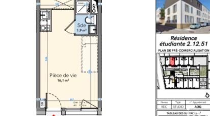 Appartement 1 pièce de 17 m² à Nîmes (30000)