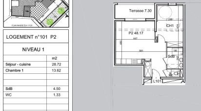 Appartement 2 pièces de 51 m² à Nîmes (30000)