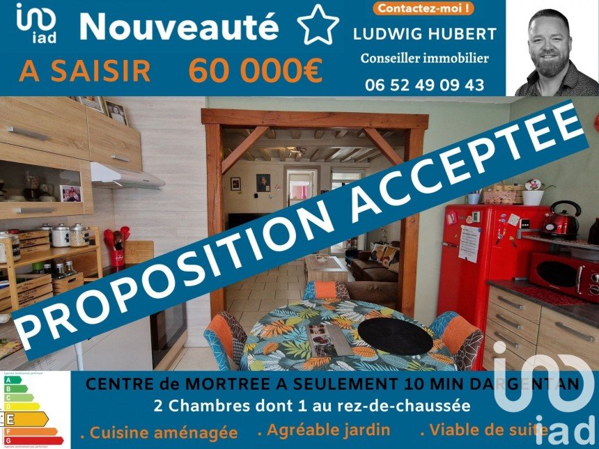 Traditional house 5 rooms of 65 m² in Mortrée (61570)