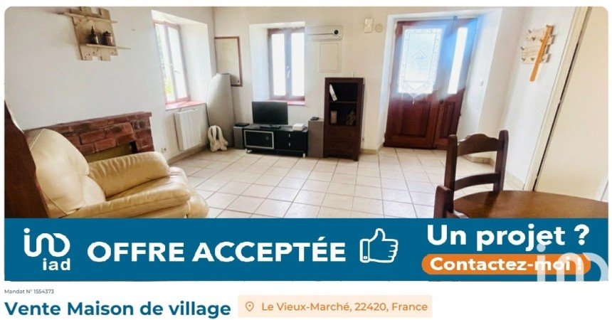 Village house 3 rooms of 53 m² in Le Vieux-Marché (22420)