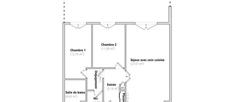 Appartement 3 pièces de 68 m² à Rueil-Malmaison (92500)