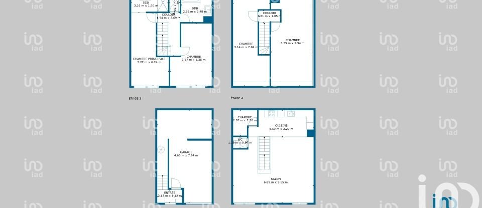 Town house 5 rooms of 133 m² in Vaux-sur-Seine (78740)