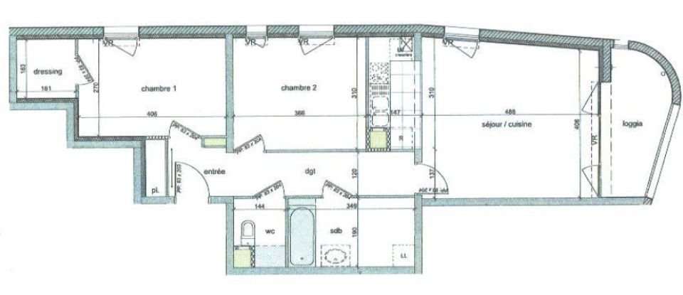 Appartement 3 pièces de 68 m² à Reims (51100)