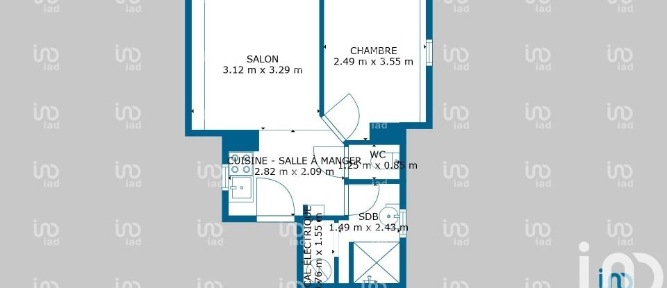 Appartement 2 pièces de 24 m² à Linas (91310)