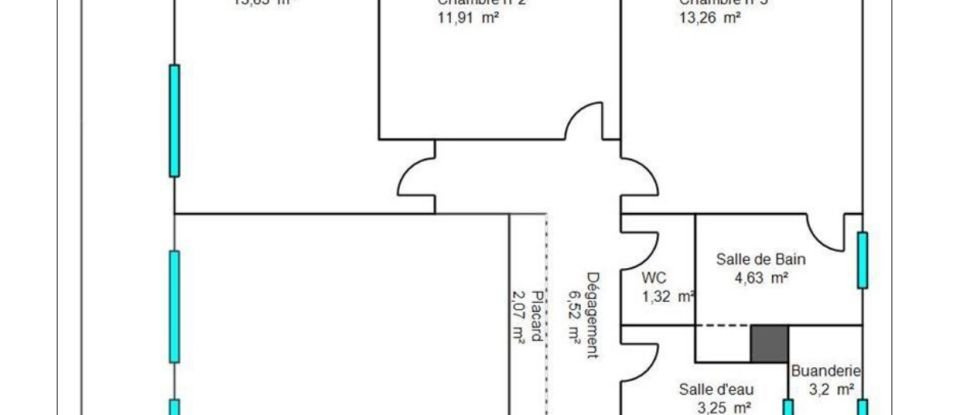 Apartment 5 rooms of 122 m² in Nantes (44300)