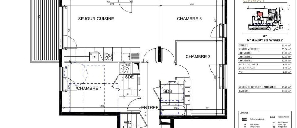 Appartement 4 pièces de 83 m² à Issy-les-Moulineaux (92130)