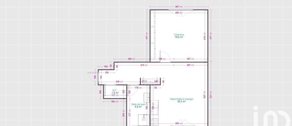 Apartment 2 rooms of 55 m² in Mont-de-Marsan (40000)