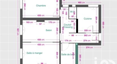 Appartement 3 pièces de 60 m² à Paris (75015)