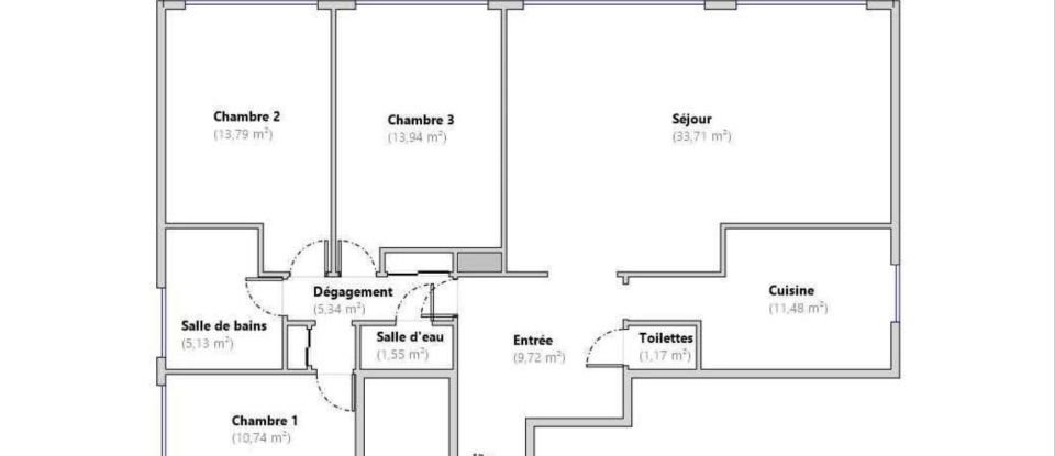 Apartment 4 rooms of 106 m² in Saint-Maur-des-Fossés (94210)