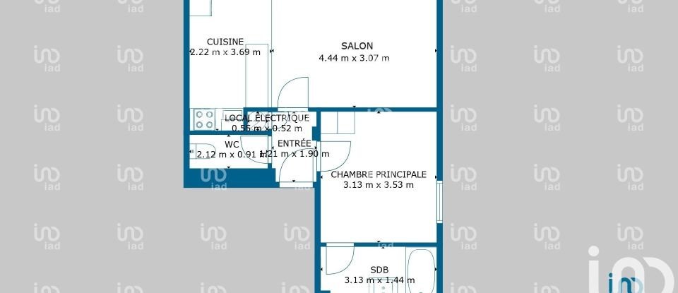 Appartement 2 pièces de 43 m² à Lille (59000)