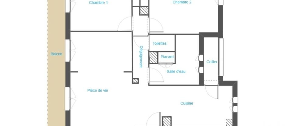 Appartement 4 pièces de 67 m² à Montpellier (34000)