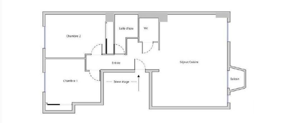 Appartement 3 pièces de 55 m² à Clamart (92140)