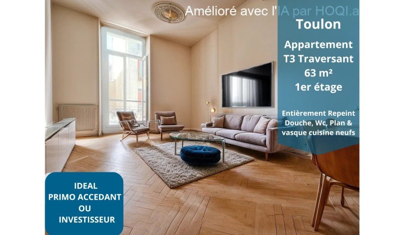 Apartment 3 rooms of 65 m² in Toulon (83200)