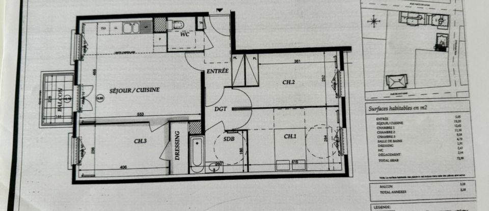 Appartement 4 pièces de 74 m² à Serris (77700)