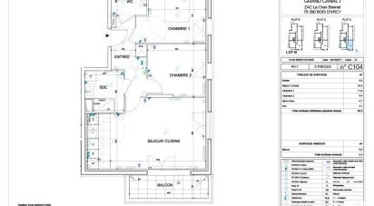 Apartment 3 rooms of 60 m² in Bois-d'Arcy (78390)