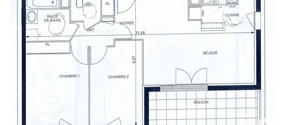 Appartement 3 pièces de 62 m² à Toulouse (31200)