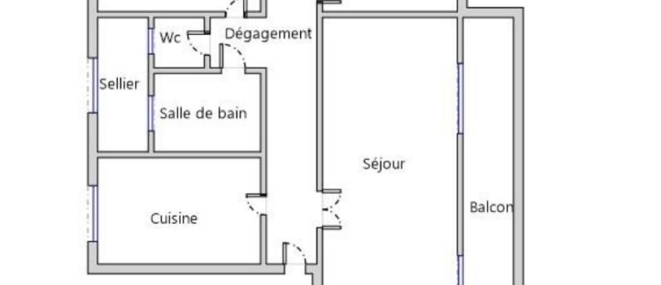 Appartement 3 pièces de 67 m² à Villeurbanne (69100)