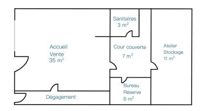 Droit au bail de 62 m² à Aix-en-Provence (13100)