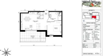 Apartment 2 rooms of 44 m² in Bain-de-Bretagne (35470)