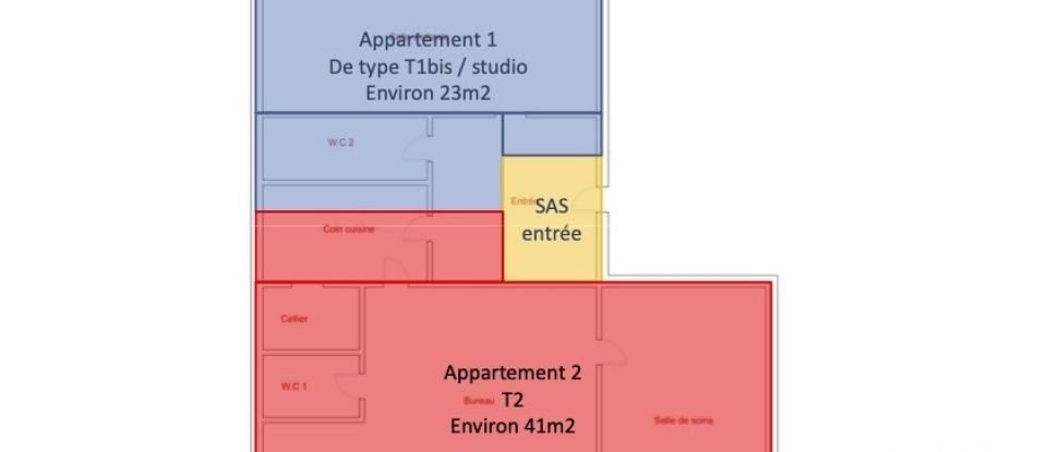 Appartement 3 pièces de 64 m² à Grenoble (38100)