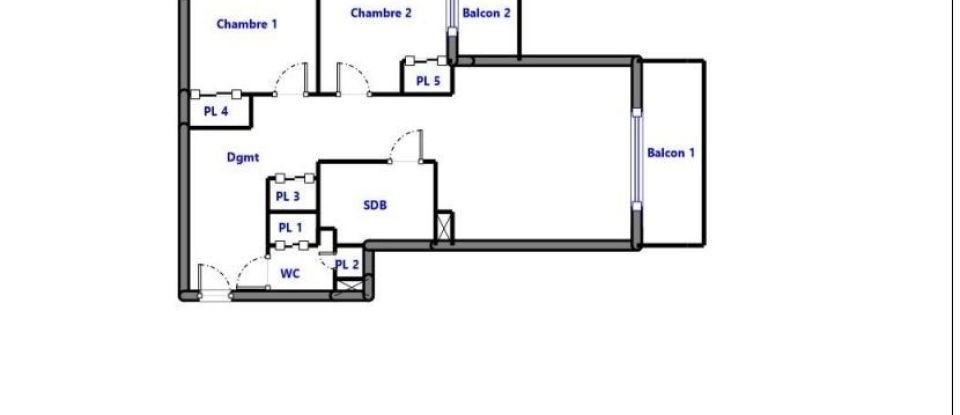 Apartment 3 rooms of 62 m² in Le Havre (76600)