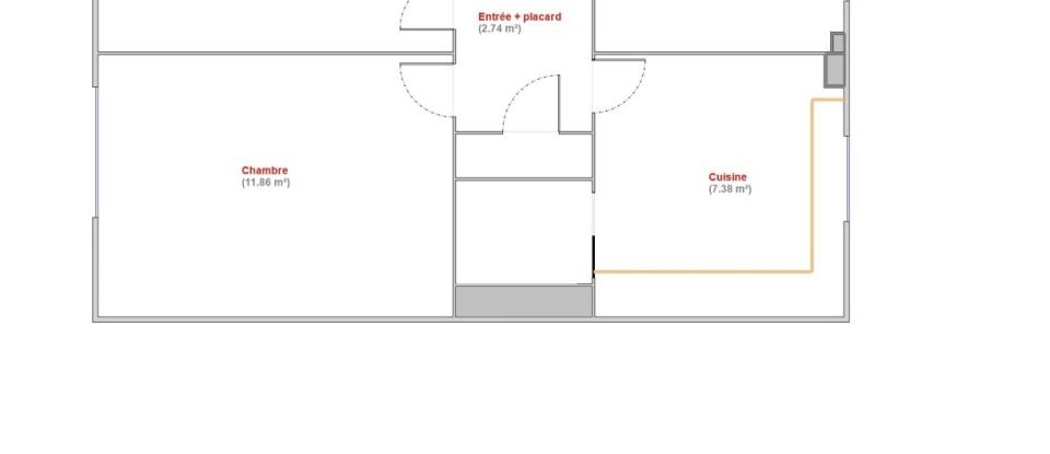 Appartement 2 pièces de 36 m² à Le Kremlin-Bicêtre (94270)