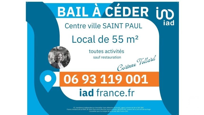 Droit au bail de 55 m² à Saint-Paul (97460)