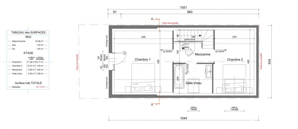 Maison 3 pièces de 35 m² à Divatte-sur-Loire (44450)