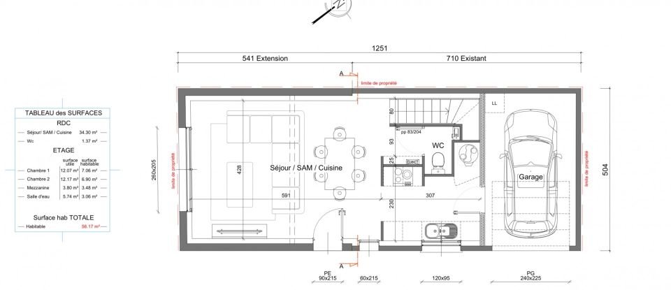 Maison 3 pièces de 35 m² à Divatte-sur-Loire (44450)