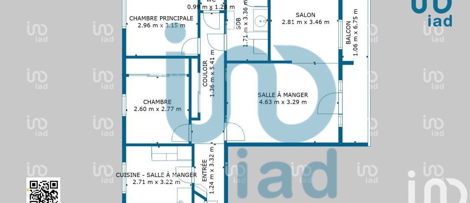 Appartement 4 pièces de 70 m² à Besançon (25000)