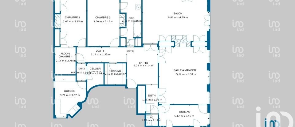 Apartment 5 rooms of 167 m² in Lyon (69003)