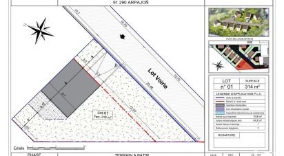 Terrain de 314 m² à Arpajon (91290)