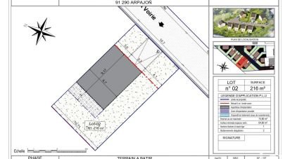 Terrain de 216 m² à Arpajon (91290)