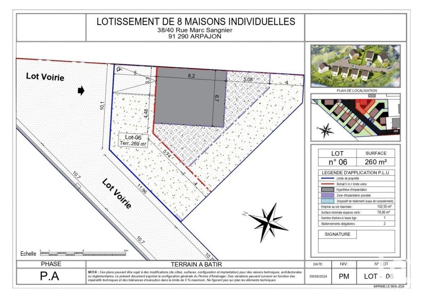 Land of 269 m² in Arpajon (91290)