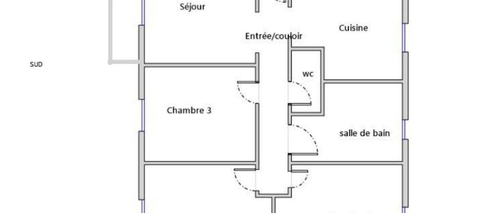 Apartment 4 rooms of 70 m² in Tarbes (65000)