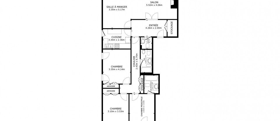 Apartment 5 rooms of 114 m² in Garches (92380)