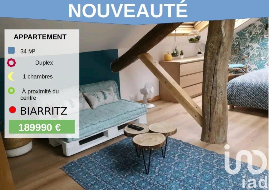 Appartement 2 pièces de 34 m² à Biarritz (64200)