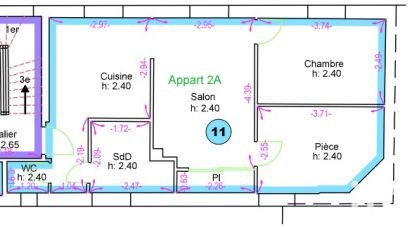 Appartement 3 pièces de 50 m² à Reims (51100)