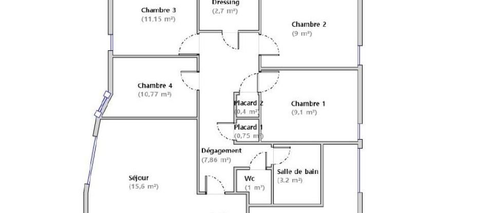 Apartment 6 rooms of 96 m² in Longjumeau (91160)