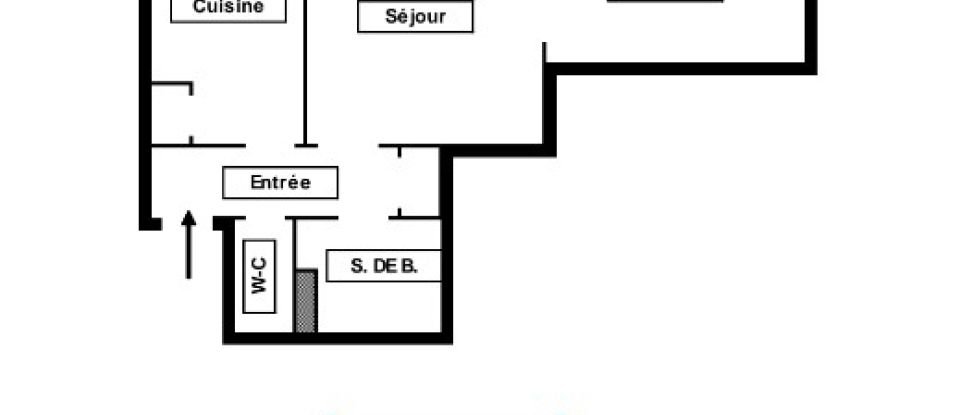 Apartment 2 rooms of 43 m² in Le Havre (76600)