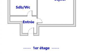 Studio 1 pièce de 24 m² à Paris (75018)