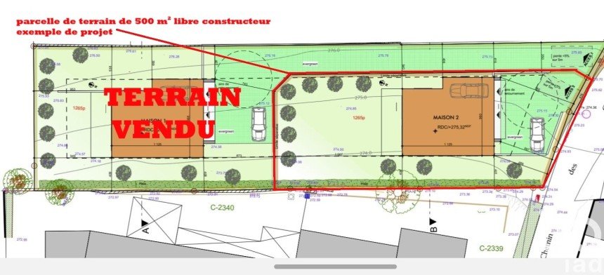 Terrain de 500 m² à Brison-Saint-Innocent (73100)