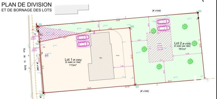 Terrain de 802 m² à Perdreauville (78200)