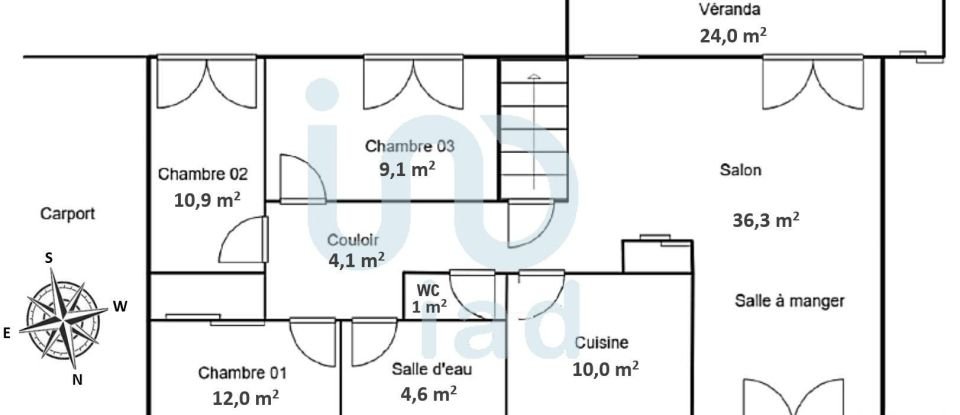 House 6 rooms of 122 m² in Saint-Arnoult-en-Yvelines (78730)